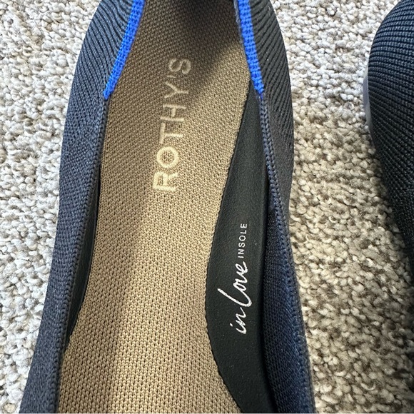 Rothy's The Emblem Point II Flats Size 10 Black - Picture 8 of 14